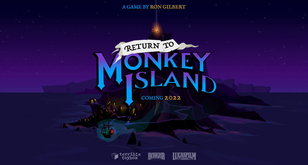 Return to Monkey Island splash screen on the official website